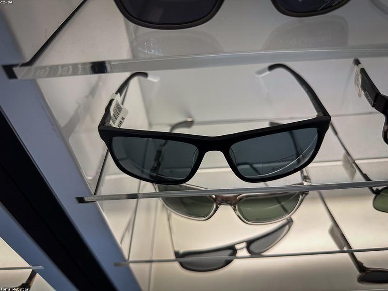 Exhibición de lentes de sol